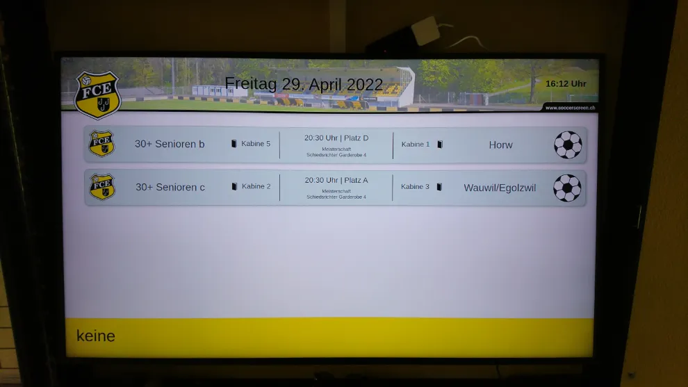 Soccerscreen beim FC Emmenbrücke