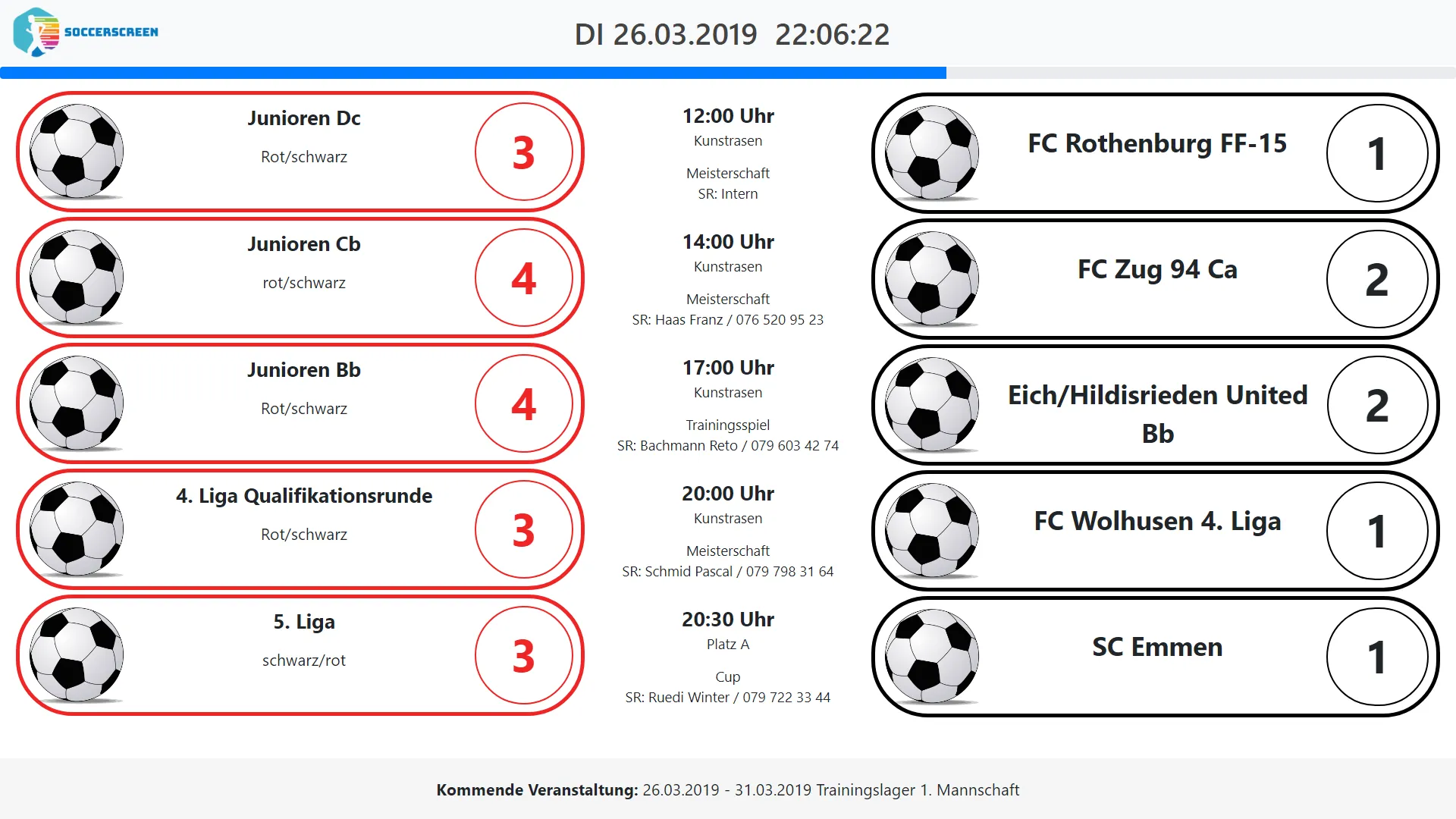 Soccerscreen v1.0 Screen