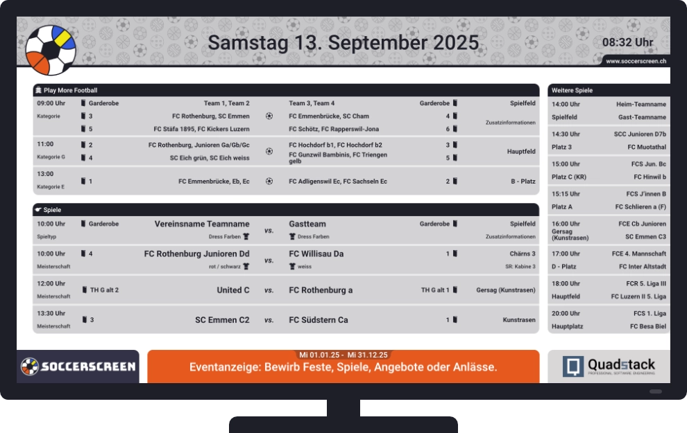 Soccerscreen: 5 Spiele